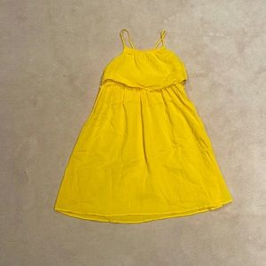 Beautiful Chloe dress; light weight cotton yellow girls size 8